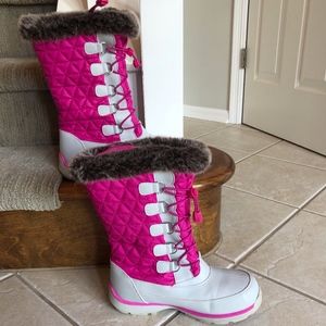 Girls Landsend Snowflake Insulated Snow Boots